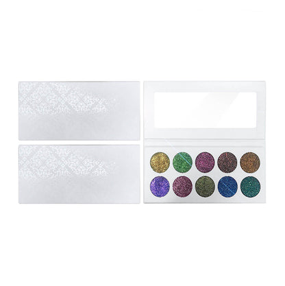 10 color glitter eyeshadow palette chameleon shining eyes makeup