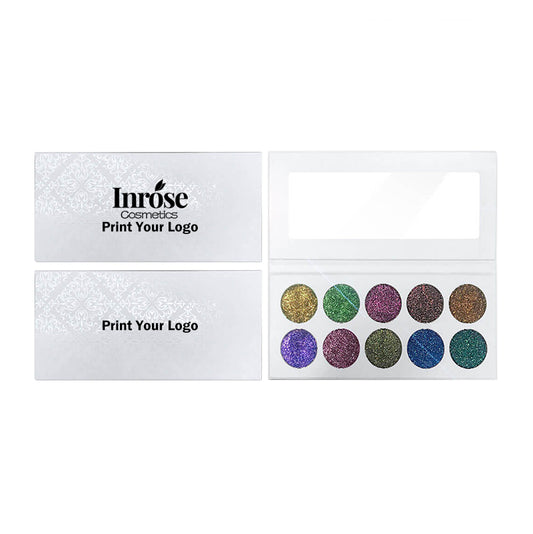10 color glitter eyeshadow palette chameleon shining eyes makeup