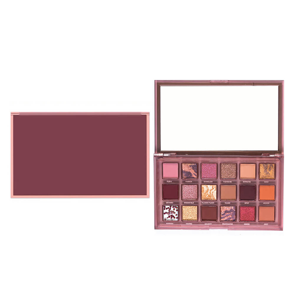 18 color eyeshadow palette high pigment vegan dark shade multiple uses