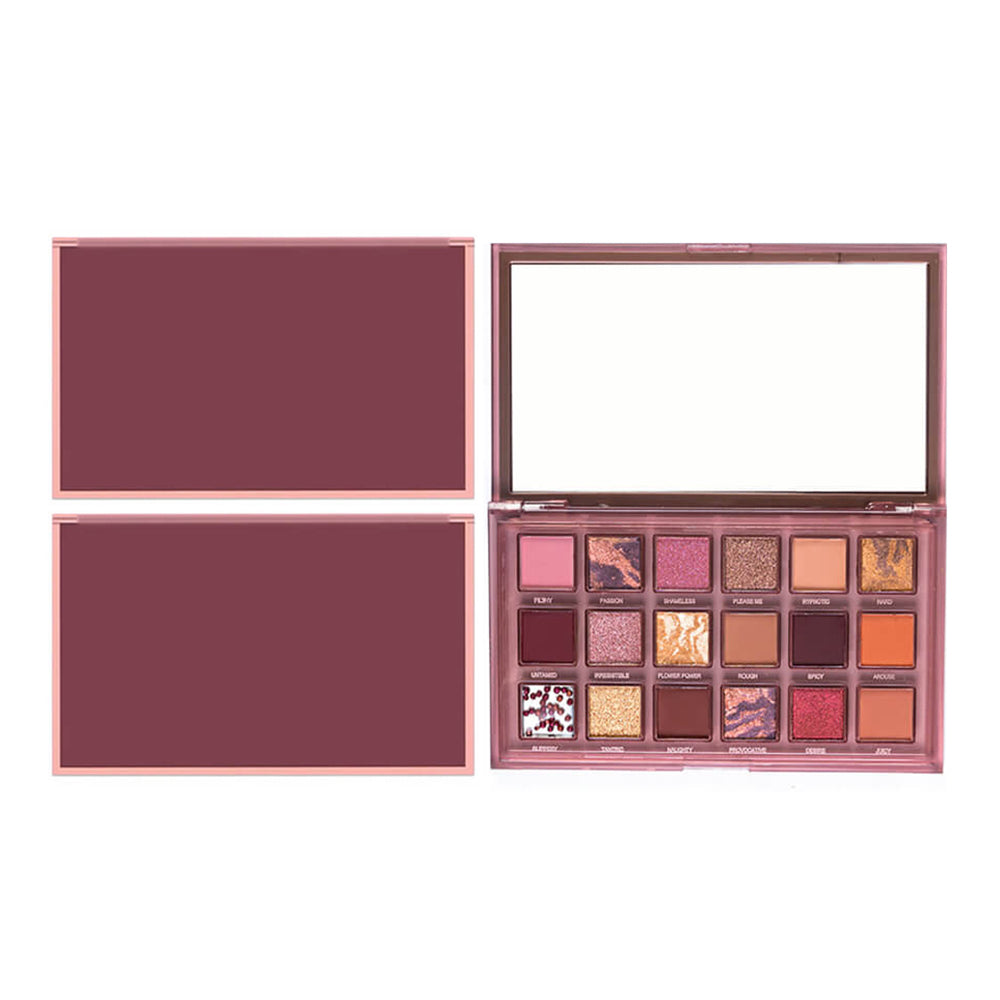 18 Color Purple Eyeshadow Palette High Pigment Dark Shades Private Label