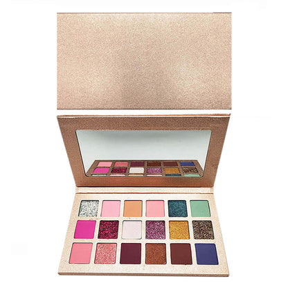 18 color eyeshadow palette matte natural rose gold high pigmented