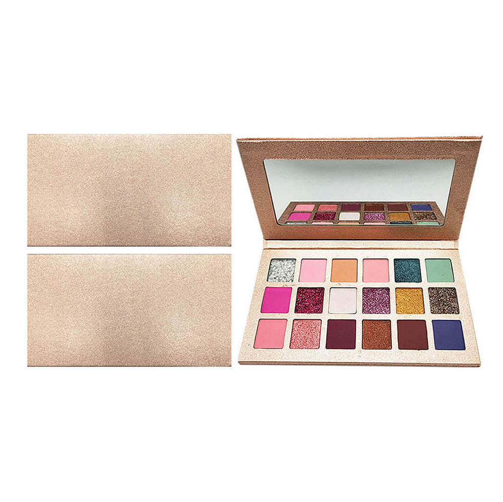 18 Color Rose Gold Eyeshadow Palette Matte Glitter Natural High Pigmented