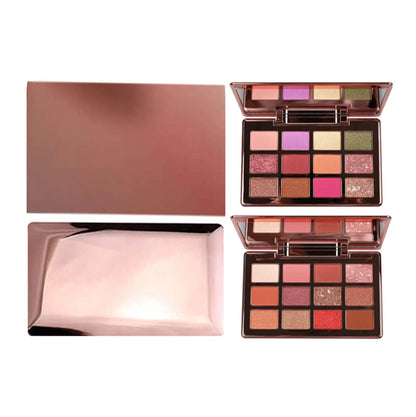 12 color eyeshadow palette high pigmented long lasting with mirror
