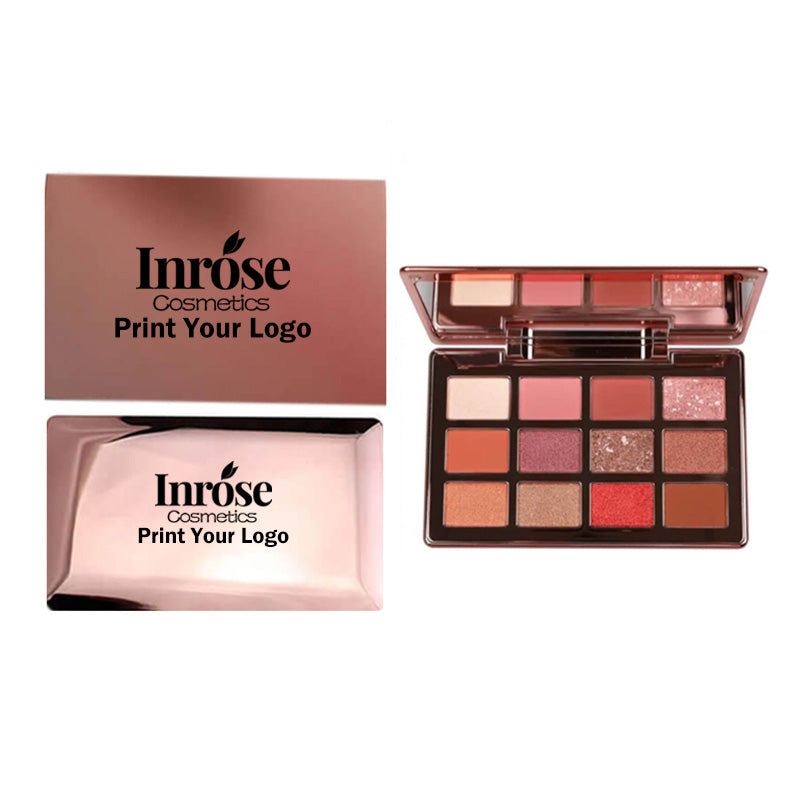 12 color eyeshadow palette high pigmented long lasting with mirror