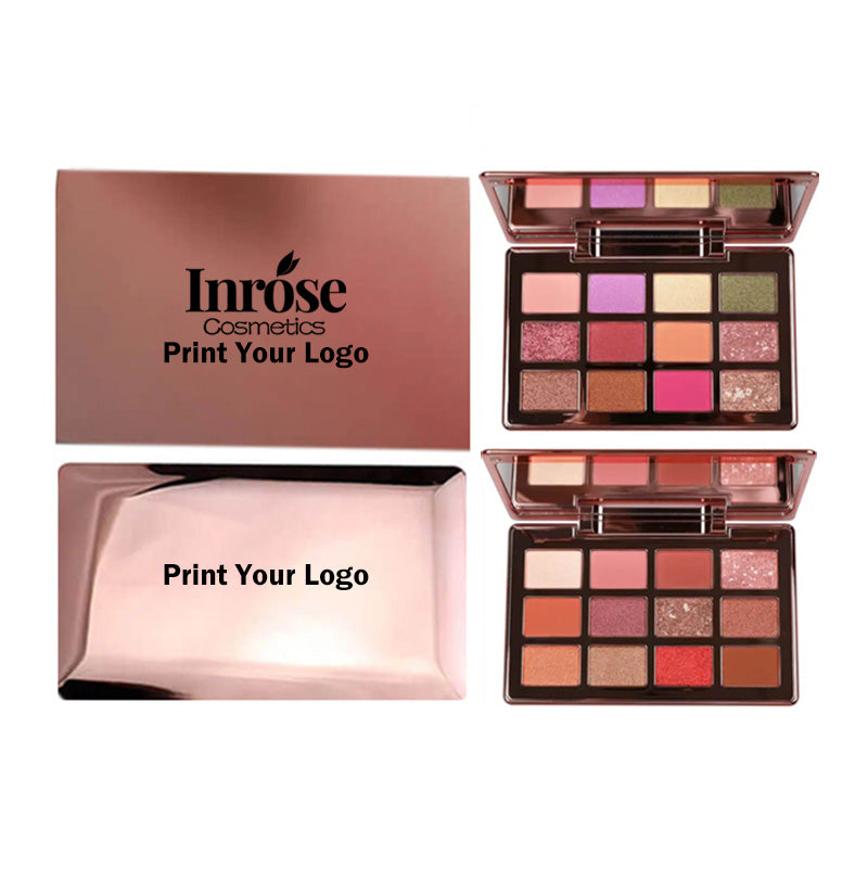 12 color eyeshadow palette high pigmented long lasting with mirror