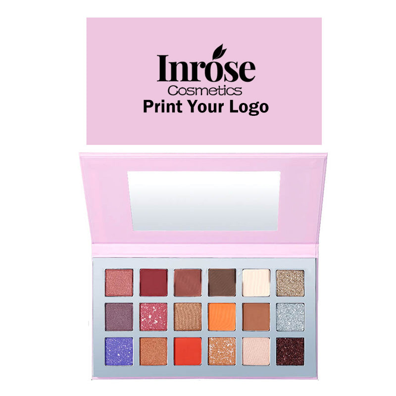 18 color eyeshadow palette matte shimmer non-smudge long lasting