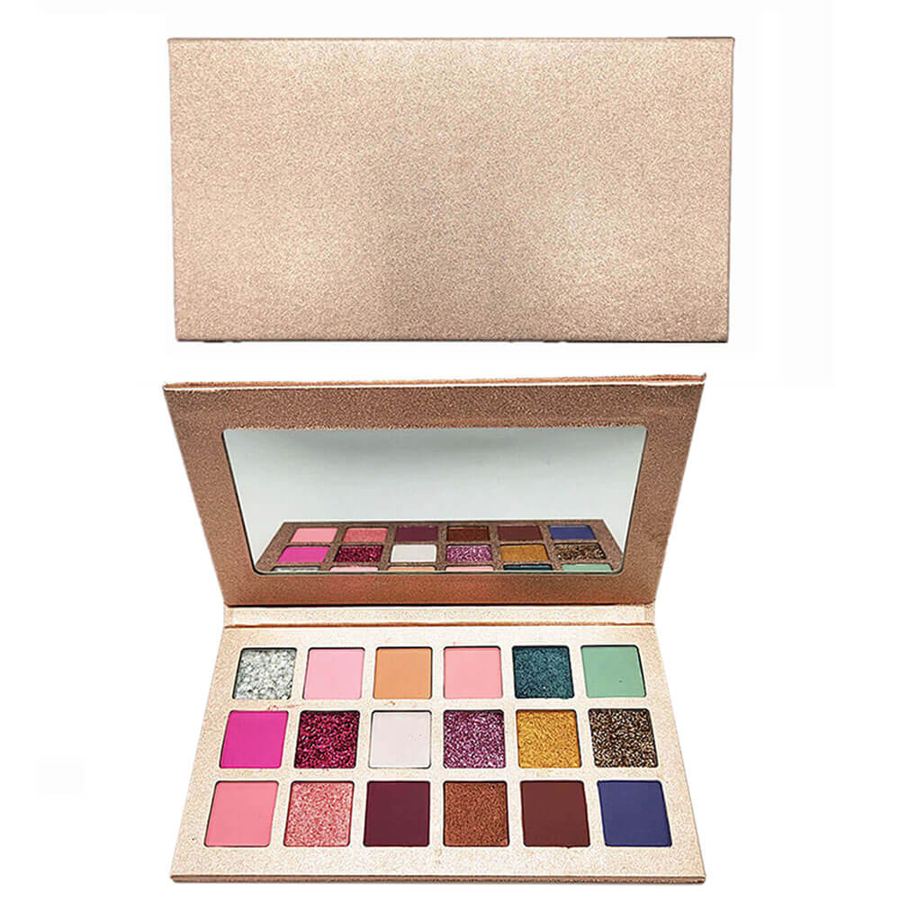 18 color eyeshadow palette matte natural rose gold high pigmented