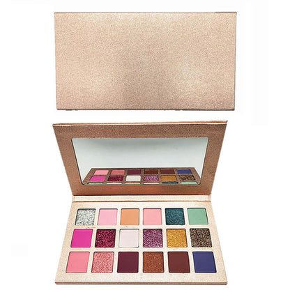 18 color eyeshadow palette matte natural rose gold high pigmented