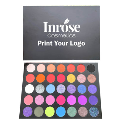 35 color matte eyeshadow palette high pigmented black palette