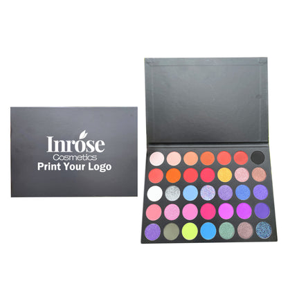 35 color matte eyeshadow palette high pigmented black palette
