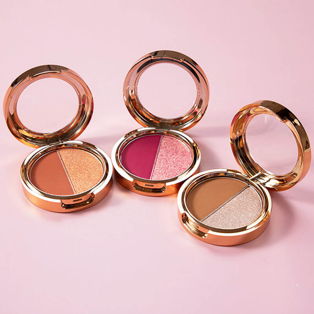 15 Color Two In One Eyeshadow Powder High Pigmented Duo Eyeshadow Vegan