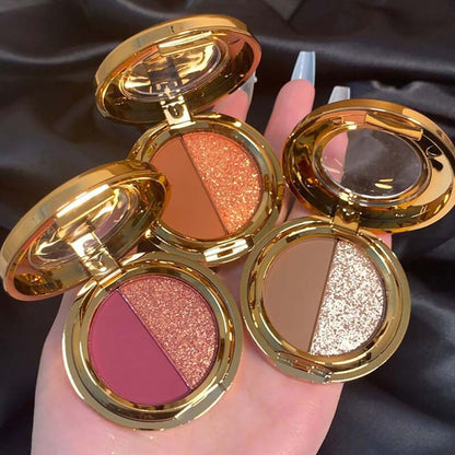 15 Color Two In One Eyeshadow Powder High Pigmented Duo Eyeshadow Vegan