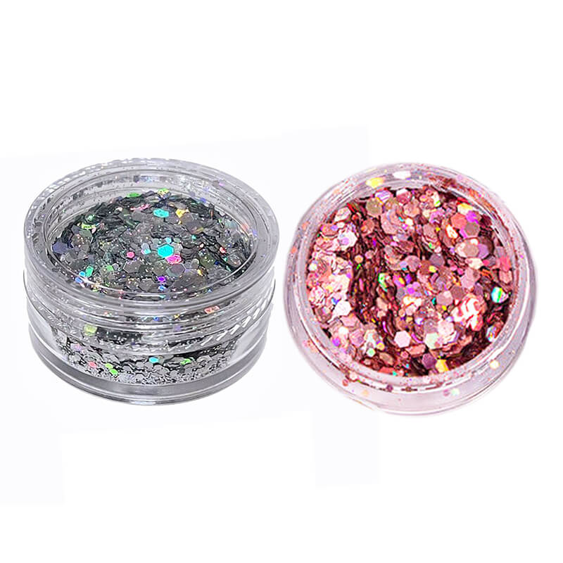 21 color diy eyeshadow gel shiny glitter nails powder