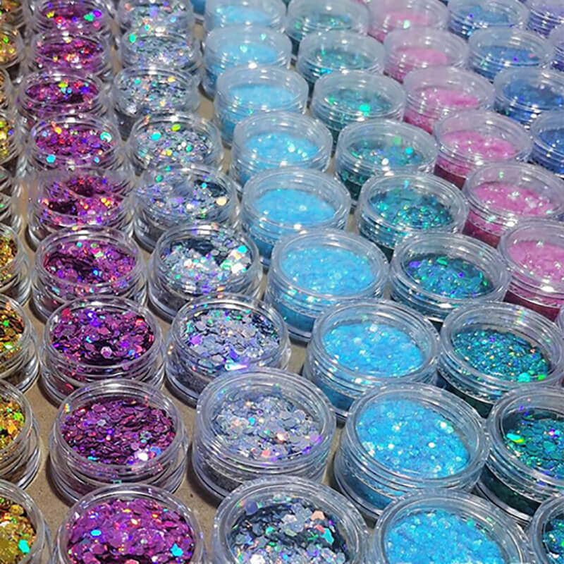 21 color diy eyeshadow gel shiny glitter nails powder