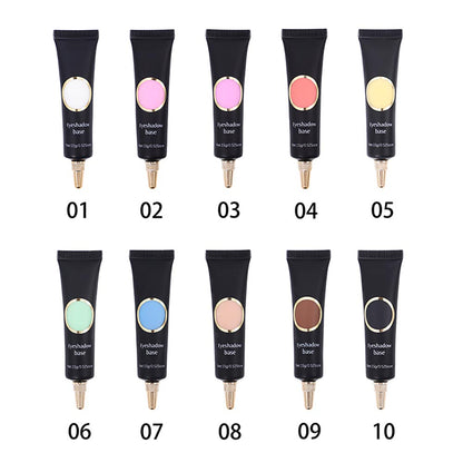10-Color Eyeshadow Base Waterproof Eye Primer Long Lasting Private Label 15g