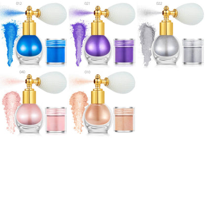 14 color highlighter powder shimmer glitter spray face body hair (1 bottle of spray + 1 refill)