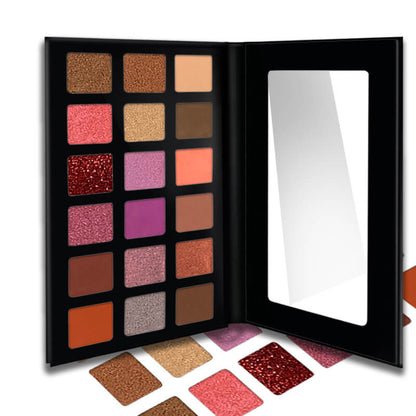 18 color eyeshadow palette matte high pigmented waterproof natural