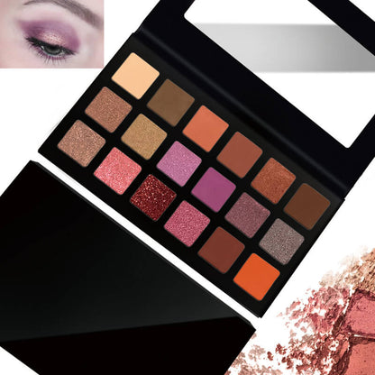 18 color eyeshadow palette matte high pigmented waterproof natural