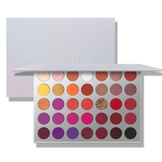 35 color eyeshadow palette pearlescent matte high pigmented