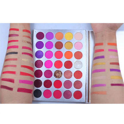 35 color eyeshadow palette pearlescent matte high pigmented