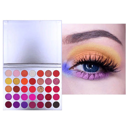35 color eyeshadow palette pearlescent matte high pigmented