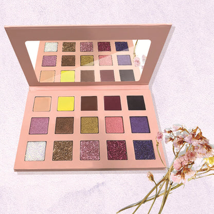 15 color eyeshadow palette vegan apricot high pigmented