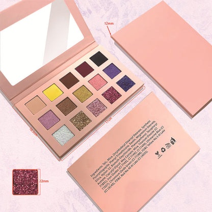 15 color eyeshadow palette vegan apricot high pigmented