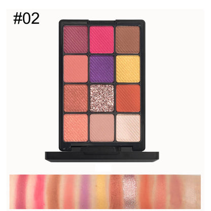 12 color eyeshadow palette matte high pigmented all skin tones