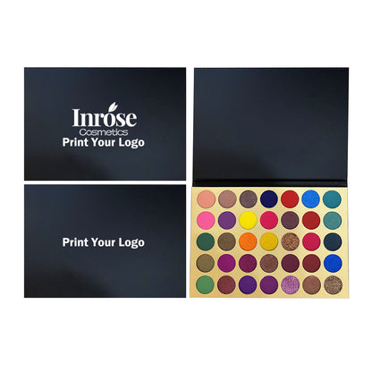 35 Color Black Eyeshadow Palette Matte High Pigmented Waterproof No Logo