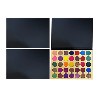 35 Color Black Eyeshadow Palette Matte High Pigmented Waterproof No Logo