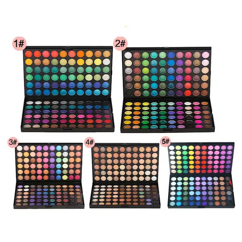 120 color eyeshadow palette small pan full colors pigment eye shadow