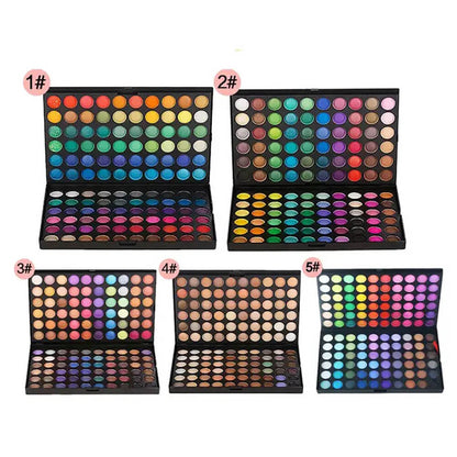 120 color eyeshadow palette small pan full colors pigment eye shadow