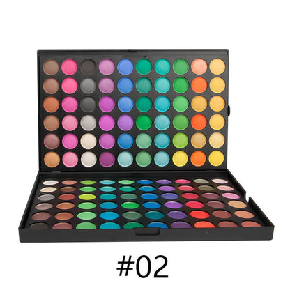 120 color eyeshadow palette small pan full colors pigment eye shadow