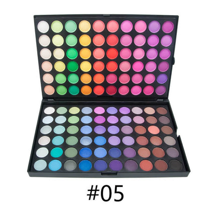 120 color eyeshadow palette small pan full colors pigment eye shadow