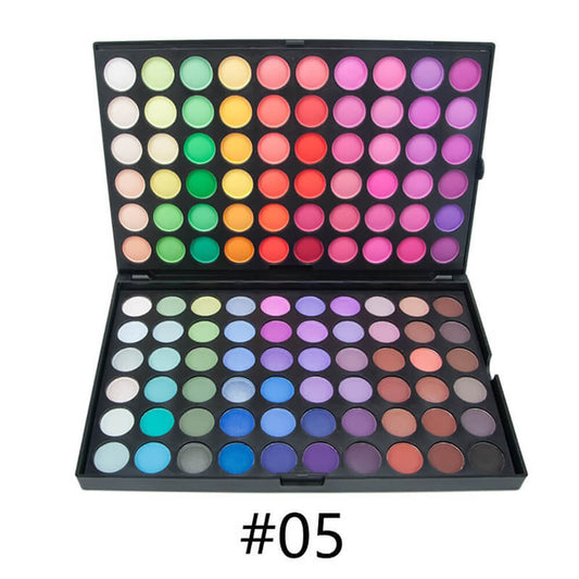120 color eyeshadow palette small pan full colors pigment eye shadow