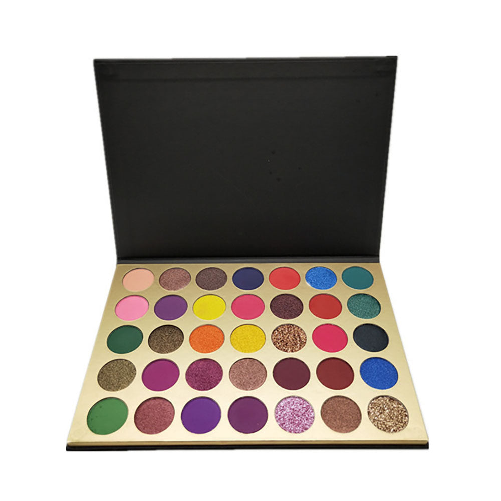 35 Color Black Eyeshadow Palette Matte High Pigmented Waterproof No Logo