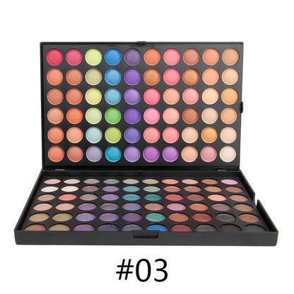 120 color eyeshadow palette small pan full colors pigment eye shadow