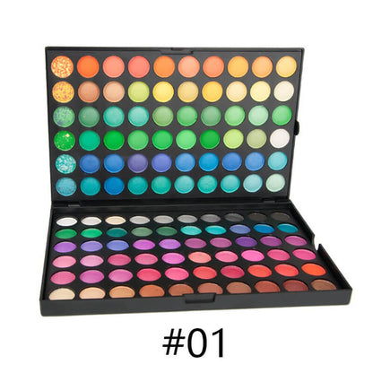 120 color eyeshadow palette small pan full colors pigment eye shadow