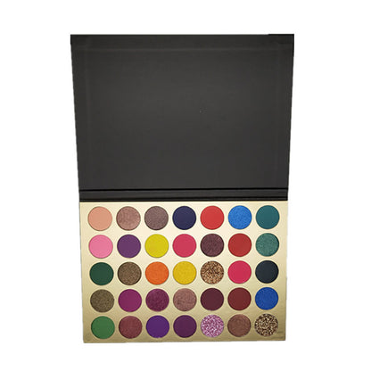 35 Color Black Eyeshadow Palette Matte High Pigmented Waterproof No Logo