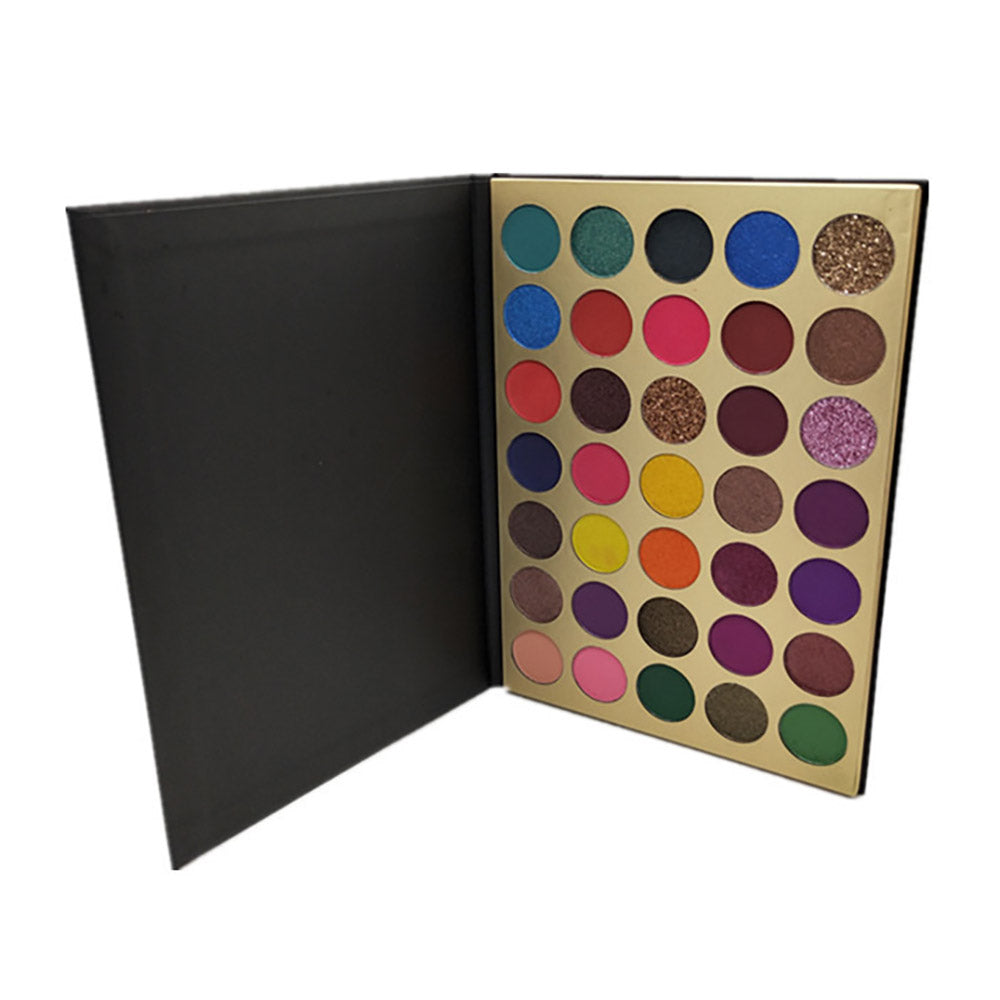 35 Color Black Eyeshadow Palette Matte High Pigmented Waterproof No Logo