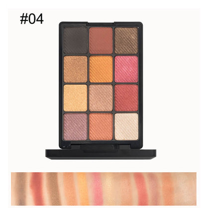 12 color eyeshadow palette matte high pigmented all skin tones