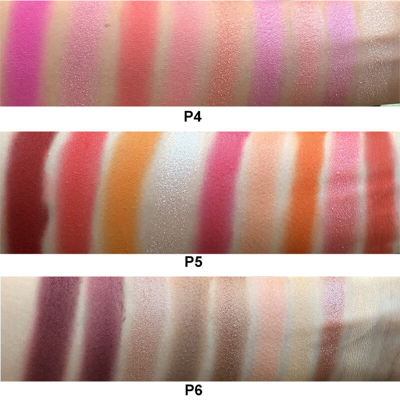 9 color pink eyeshadow palette high pigmented waterproof no logo