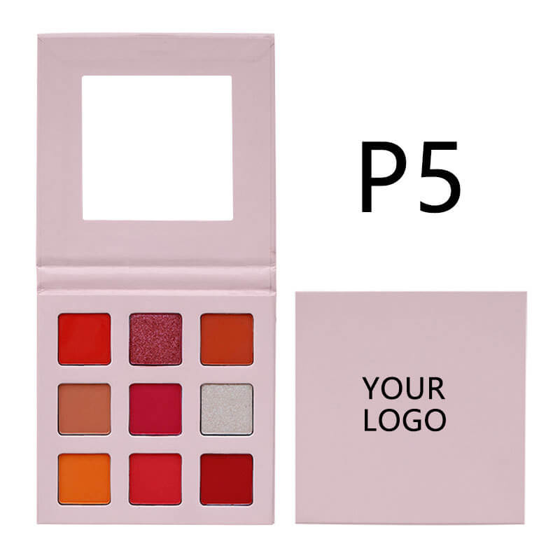 9 color pink eyeshadow palette high pigmented waterproof no logo