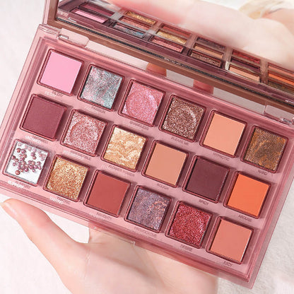 18 color eyeshadow palette high pigment vegan dark shade multiple uses