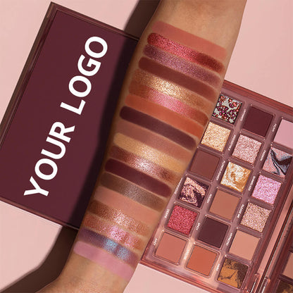 18 color eyeshadow palette high pigment vegan dark shade multiple uses