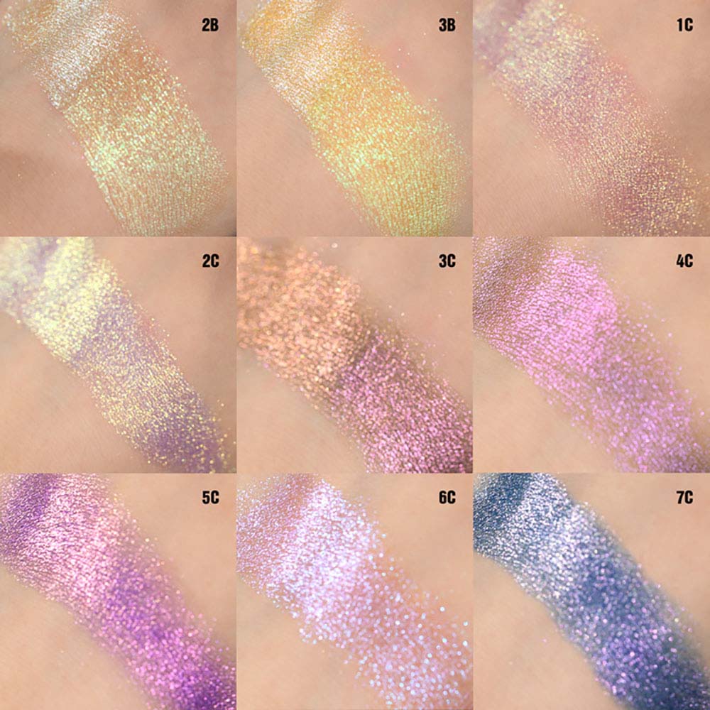 46-Color Chameleon Eyeshadow Powder High Pigment Metallic Highlighter 26MM