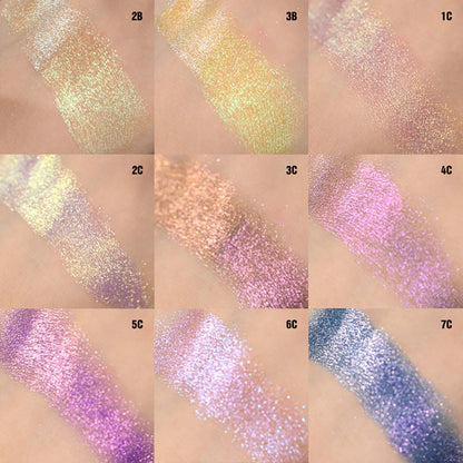 46-Color Chameleon Eyeshadow Powder High Pigment Metallic Highlighter 26MM