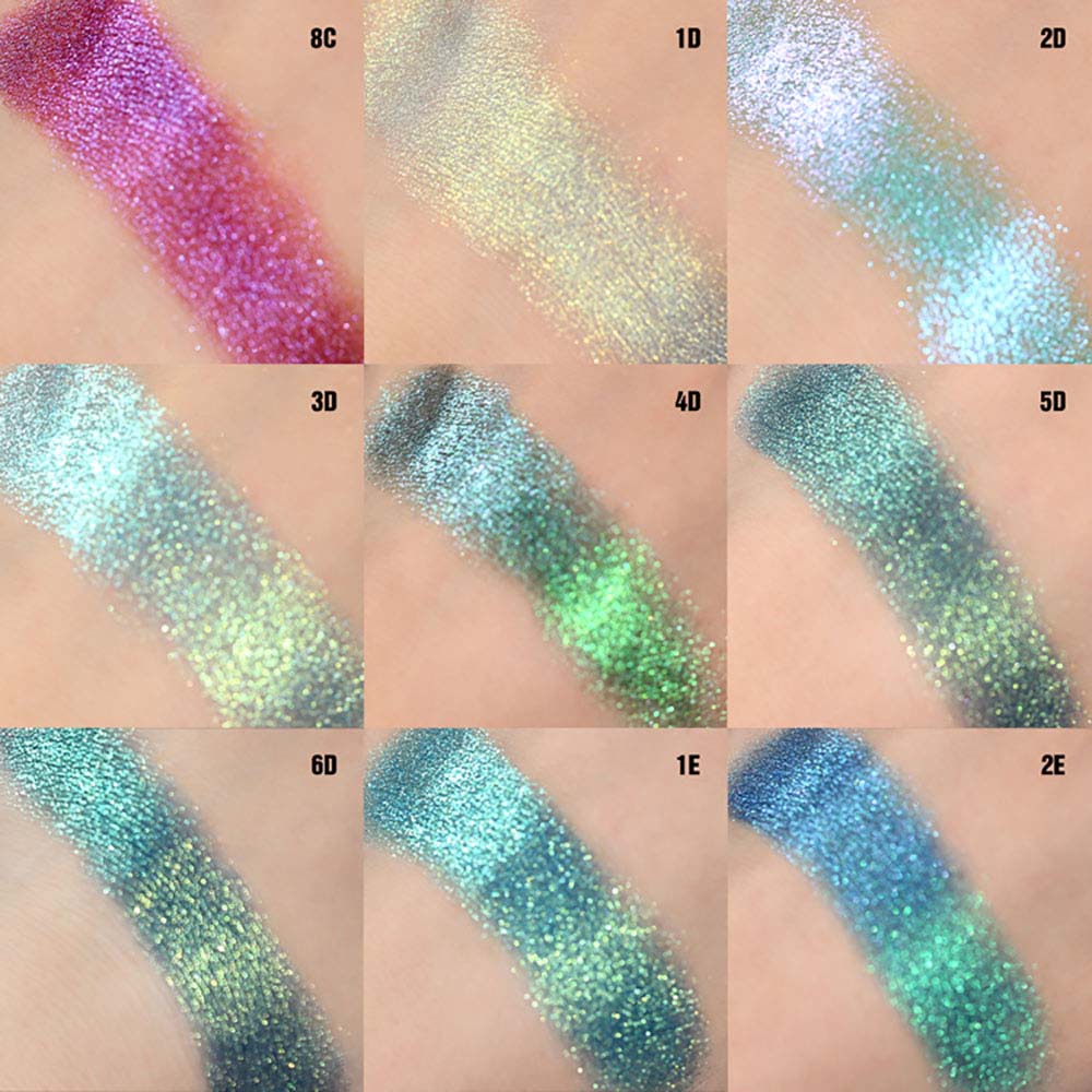 46-Color Chameleon Eyeshadow Powder High Pigment Metallic Highlighter 26MM