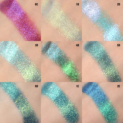 46-Color Chameleon Eyeshadow Powder High Pigment Metallic Highlighter 26MM