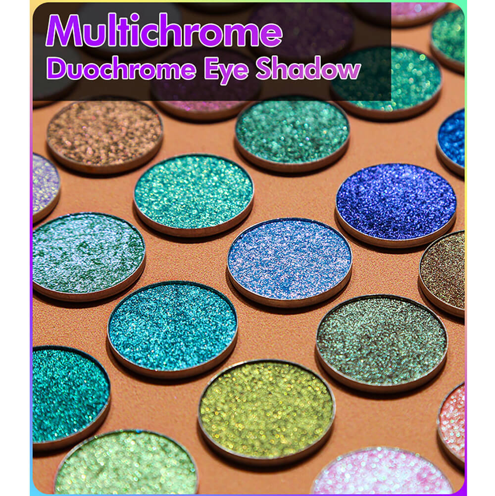 46-Color Chameleon Eyeshadow Powder High Pigment Metallic Highlighter 26MM
